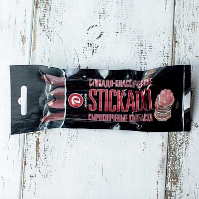 

Сырокопчёные колбаски Дымов, Stickado "Классические", 40 г