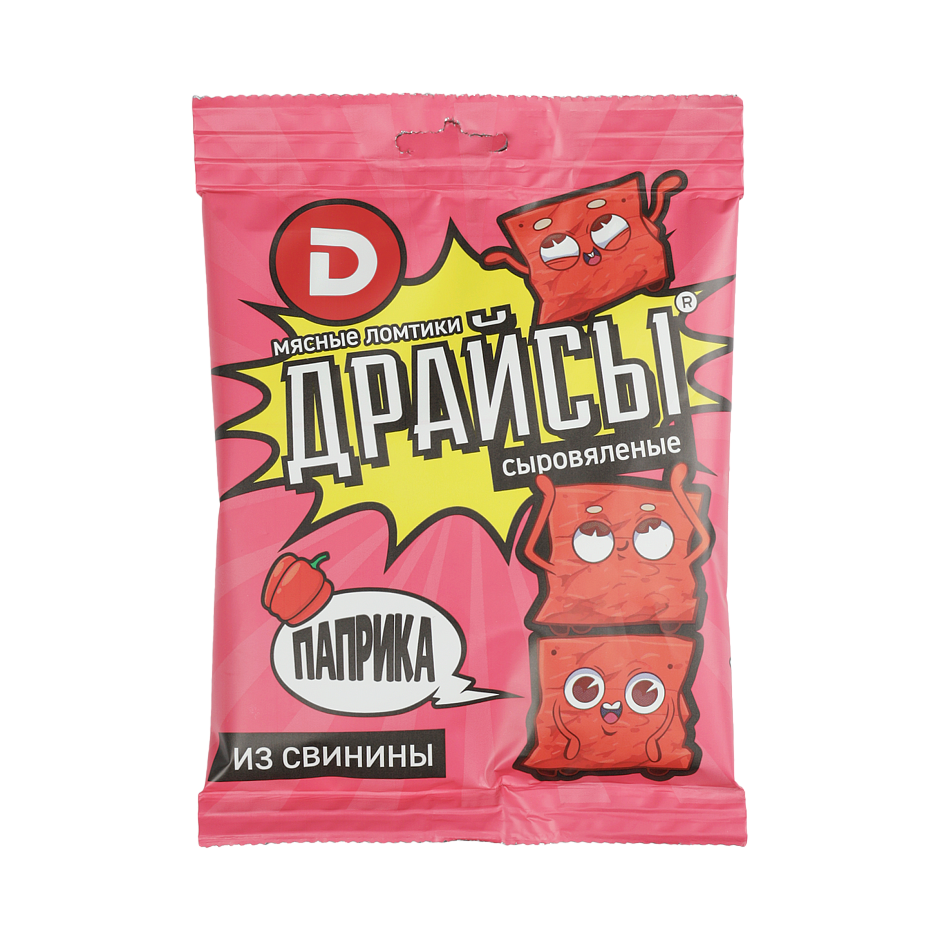 Мясные ломтики сыровяленые с паприкой Драйсы