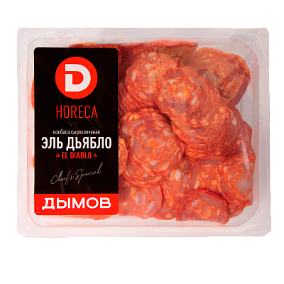 Колбаса сырокопчёная «Эль Дьябло» нарезка