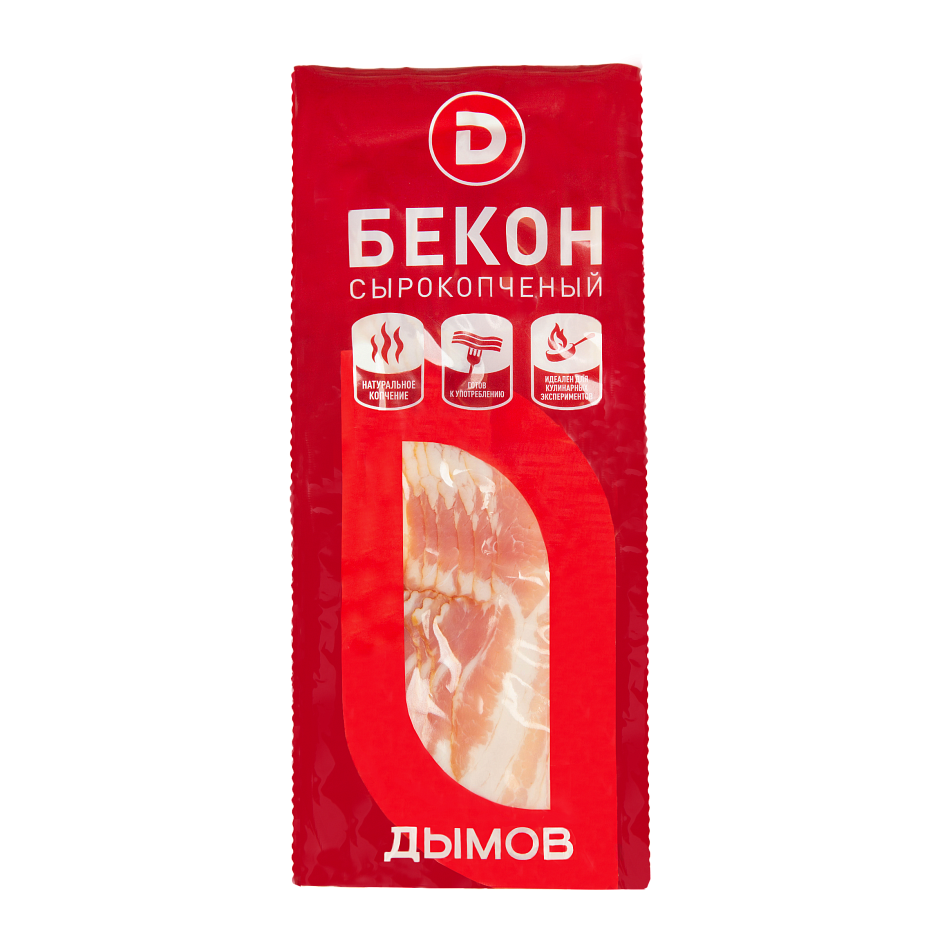 Бекон сырокопчёный, нарезка